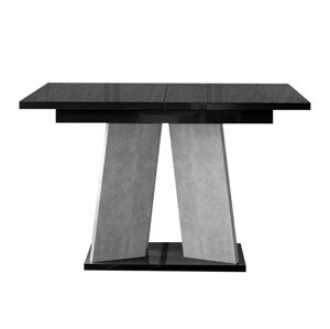 Asztal Goodyear 107 (Fényes fekete + Beton)