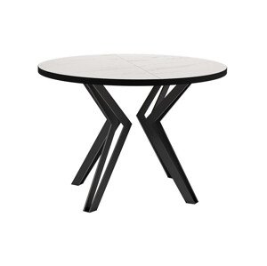 Asztal Oswego 111 (Fehér márvány + Fekete)