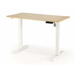 Állítható magasságú íróasztal Houston 1704 (Fehér + Arany tölgy)