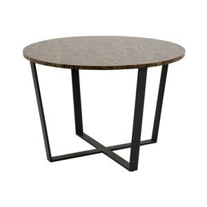 Asztal Oakland 384 (Barna márvány + Fekete)
