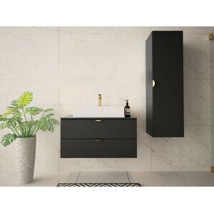 Fürdőszoba garnitúra Merced D104 (Fekete)