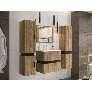 Fürdőszoba garnitúra Hartford C101 (Wotan tölgy + Fekete)