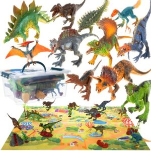 Dinoszaurusz figura szett 24 db + park szőnyeggel