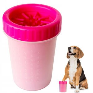 Szilikon mancs tisztító kutyáknak, rózsaszín, M méret