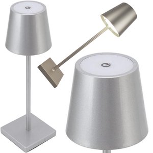 Vezeték nélküli asztali lámpa, ezüst