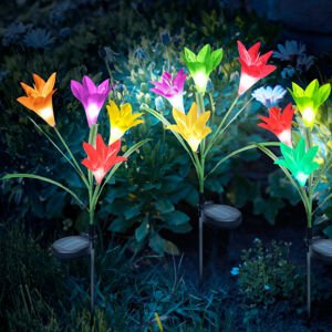 Leszúrható szolár virág (RGB LED, 75 cm, 2 db / csomag)