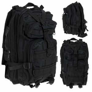 Katonai taktikai hátizsák, fekete, 25 L
