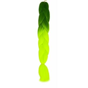 Szintetikus hajfonat - neon zöld / zöld