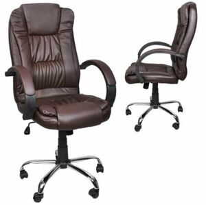 Eco bőr irodai szék - barna