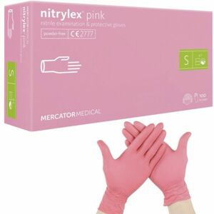 Nitril kesztyű 100 db (S) - rózsaszín