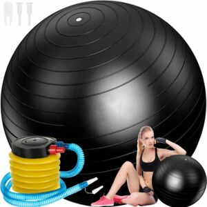 Fekete fitness labda pumpával (65cm)