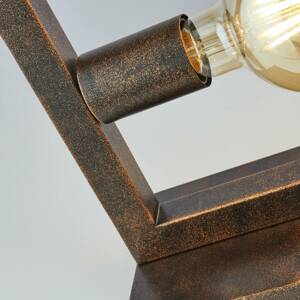 Rustic asztali lámpa, rozsdabarna