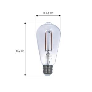 Smart LED filament E27 ST64 füstszürke WLAN 4,9W
