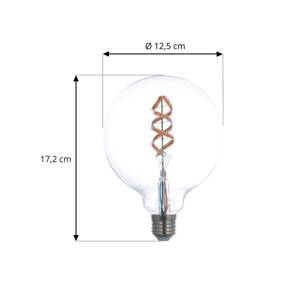 Prios LED filament E27 G125 4W, RGBW WLAN 3-as