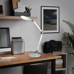 LED asztali lámpa Office, ezüst, CCT