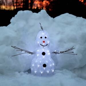 Crystal Snowman kis LED figura kültérre