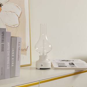 Lindby Maxentius LED asztali világítás, krém, akku