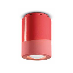 PI mennyezeti lámpa, hengeres, Ø 8,5 cm, piros