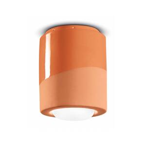 PI mennyezeti lámpa, hengeres, Ø 12,5 cm narancs színű