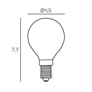 LED izzó Tetszőleges, E14 matt 2,5 W 2,700 K fényerősségű, dimmelhető