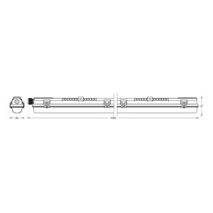 LEDVANCE Submarine PCR 120 G13 T8 13,5 W-os nedvességálló lámpatest