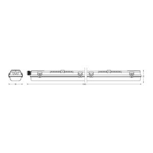 LEDVANCE nedvességálló lámpatest Submarine PCR 150 G13 T8 2x 20W