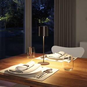 Paulmann Tuni LED-es, újratölthető asztali lámpa, fekete, műanyag, IP44
