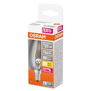 OSRAM LED gyertyalámpa E14 2.8W 827 fényerősségű, fényerőszabályozható,