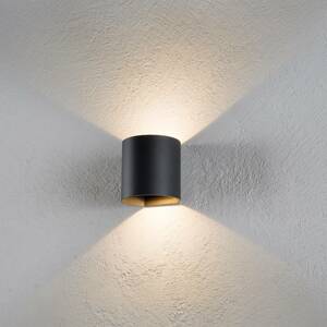 LED külső fali lámpa Dodd, kerek, antracit