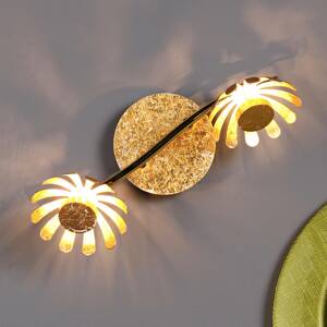 LED fali lámpa Bloom két izzós arany