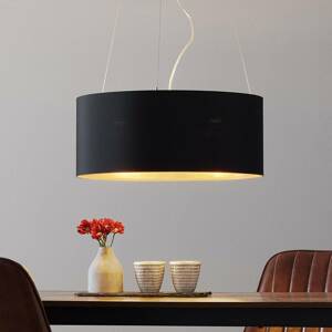 Lecio textil függő lámpa, 53 cm, fekete