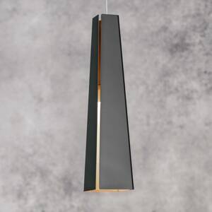 Fekete-arany alumínium függő lámpa Pluma, LED