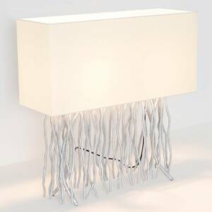 Asztali lámpa Capri, szögletes, ecru/ezüst