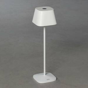 Capri LED asztali lámpa kültérre, fehér