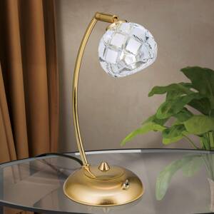 Ólom kristály asztali lámpa Maderno, arany