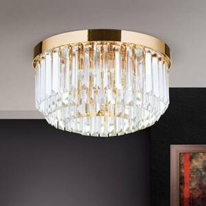 LED mennyezeti lámpa Prizma, arany, Ø 35 cm