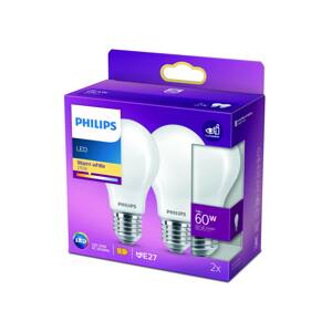 Philips LED lámpa E27 7W 2 700K opál 2db-os