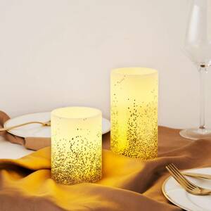 Pauleen Golden Glitter Candle LED gyertya 2 db