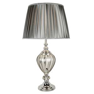 Asztali lámpa Greyson, szürke textil ernyővel