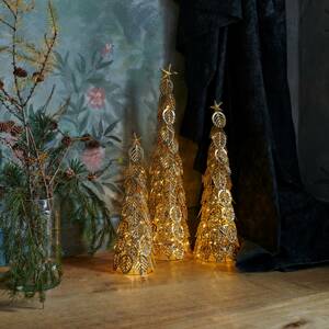 Kirstine LED deco fa, arany, magassága 53,5 cm