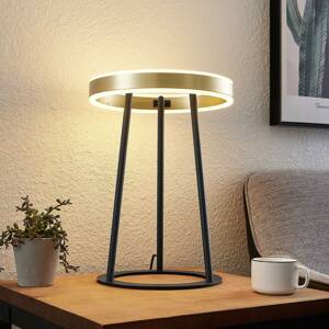 Lucande Seppe LED asztali lámpa, sárgaréz