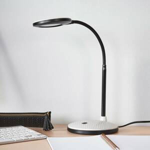 Ivan LED asztali lámpa világosszürke és fekete