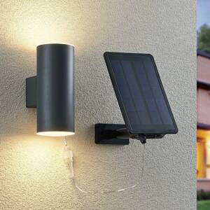 Lindby Maurun LED napelemes fali lámpa, antracit